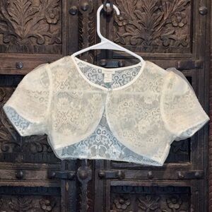 Monsoon White Lace Bolero Jacket